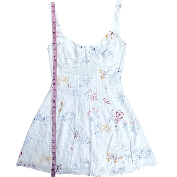 L.A. Hearts size Xs white corset mini dress with scoop neck & open back NWT - Picture 12 of 16